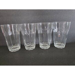Set Of 4 Pasabahce Palaks Clear Glass Tumblers